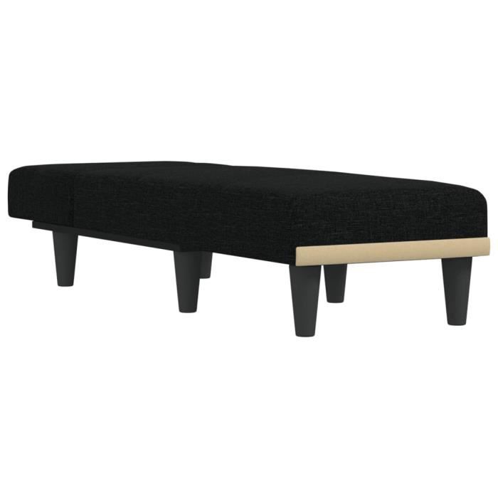 VidaXL Chaise Longue Black Fabric 352818