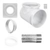 90 Degree Exhaust Hose Dryer Vent Wall Plate Dryer Vent Connector Kit Dryer Duct Connector Easy Installation Accessories