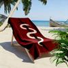 Serpent Embracing Sleek Blade Print Beach Towel, Quick Drying, Suitable for Travel, Outdoor Sports, Jogging, the Beach and Swimming, Gift