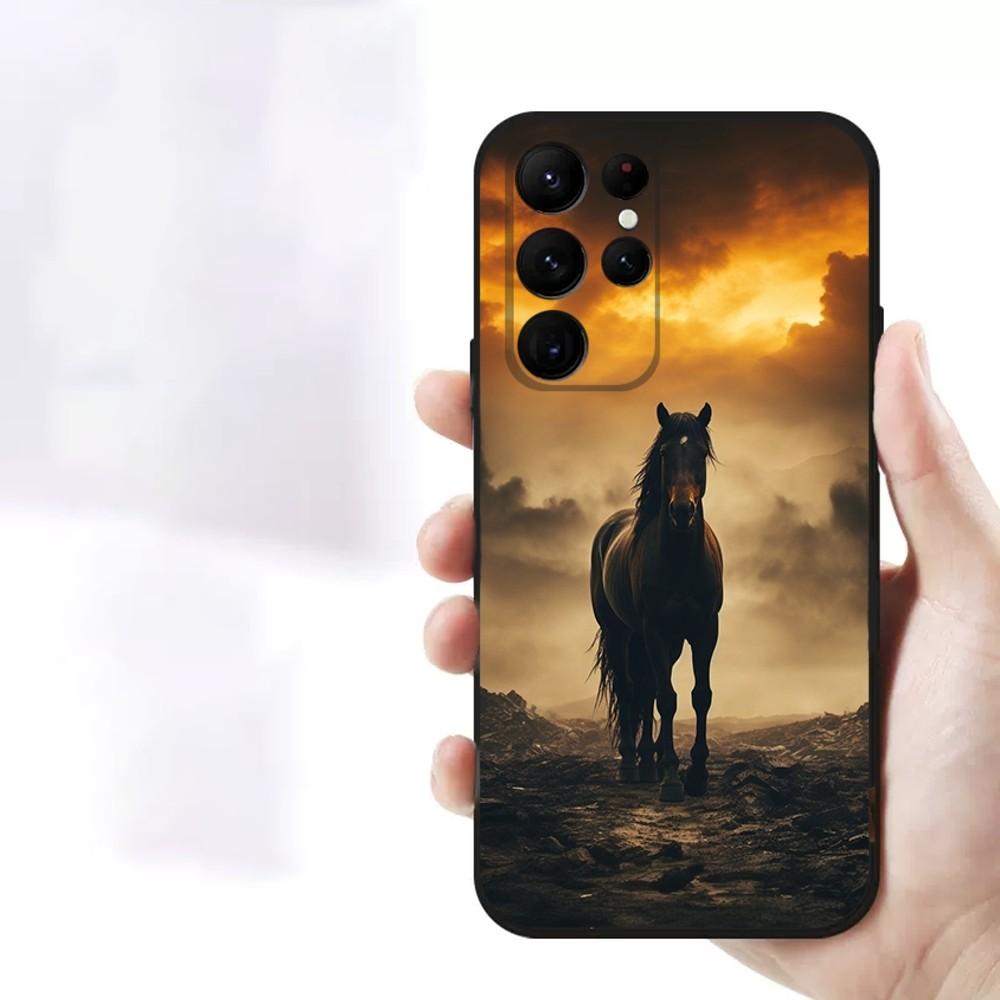 Horse Ultra-Thin TPU Phone Case for iPhone 6-16ProMax/SamsungS7-S24Ultra/Redmi13TPro - Shockproof,Scratch-Resistant,RaisedCameraSafe Cover