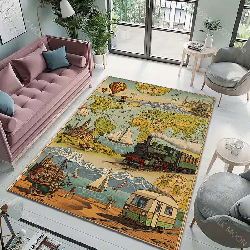 Interesting Nature Exploration Carpet for Living Room Bedroom Bathroom Mat Creative Doormat Sofa Home Decor Luxury Gifts
