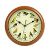 Artistic Bird Illustration Round Wall Clock Precision Quartz Mechanism Unique