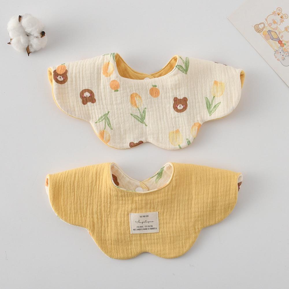 Pure Cotton Gauze Baby Feeding Bib Breathable Saliva Towel New Drool Bib  For Newborn Toddler
