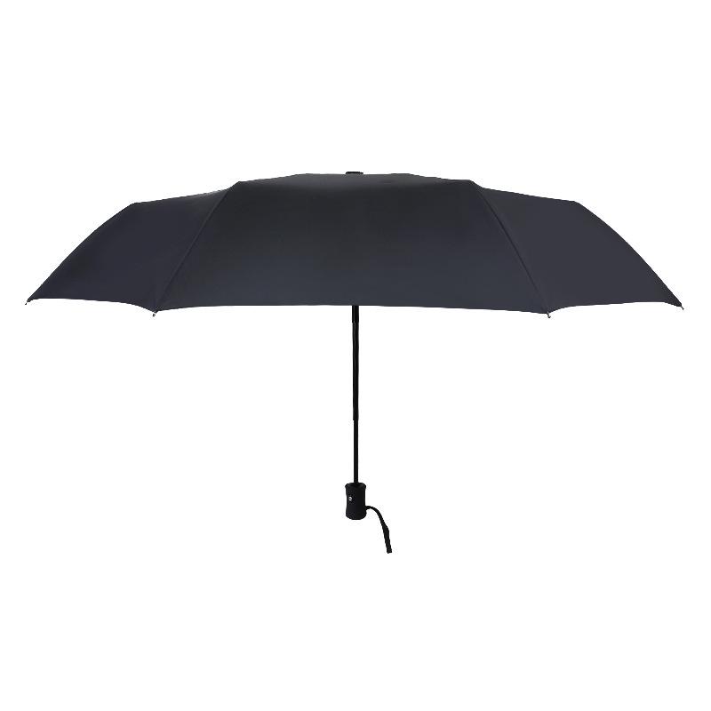 Men's Extra Large Solid Color Automatic Folding Umbrella - Self-Opening & Closing, Three-Fold Design, Sun & Rain Protection, Ideal for Business.