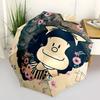 1 PC Automatic Folding Umbrella - Mafalda Pattern Portable Foldable Design With 8 Ribs Christmas Birthday Gifts
