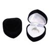 Heart Shape Finger Ring Ear Stud Jewelry Display Holder Storage Box Container