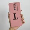 Cute Initial Letters Case For OPPO A5 (2020) Liquid Silicone Smooth Cases For OPPO A9 (2020) A11X Soft Cover OPPO A5 2020 Bag