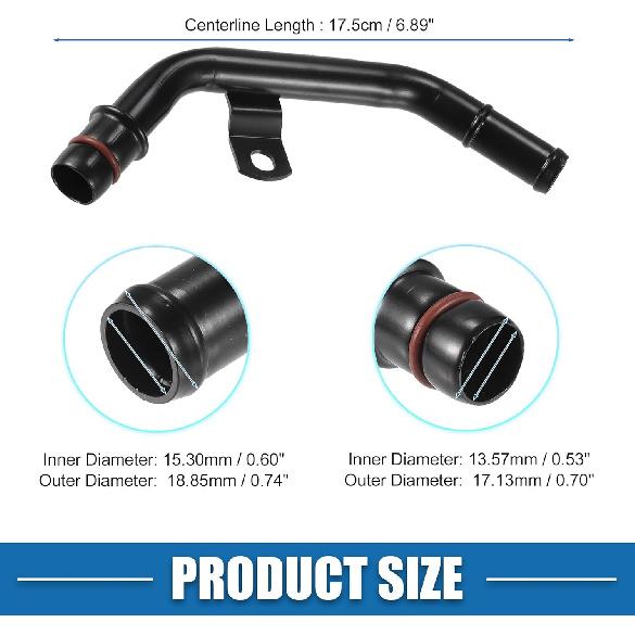 Sestava hadice topení HVAC motoru pro Ram 1500 2500 3500 2011-2023 5.7L č. 53022199AC Vstupní potrubí hadice chladiče Kovové černé