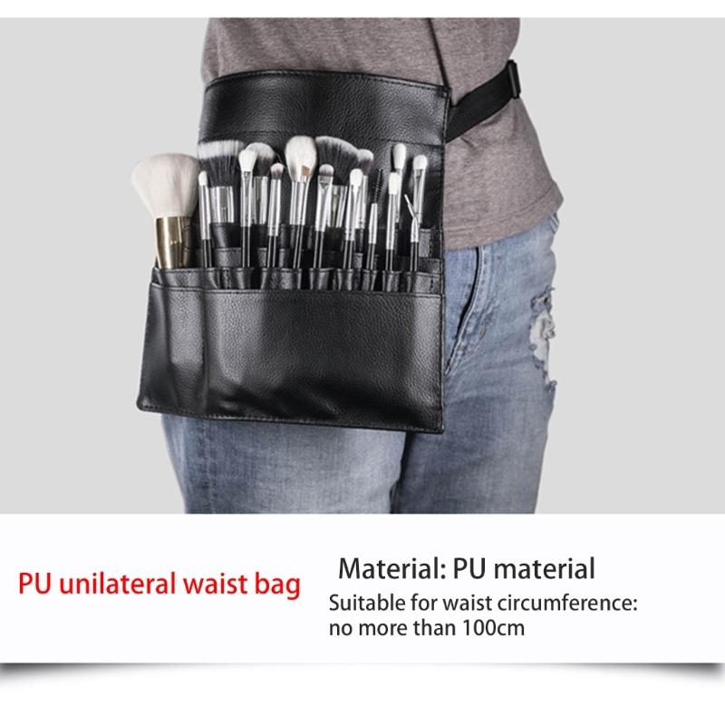 Portable Makeup Brush Storage Bag Multifunctional Waist Pack Brushes Organizer for Travel and Daily Use