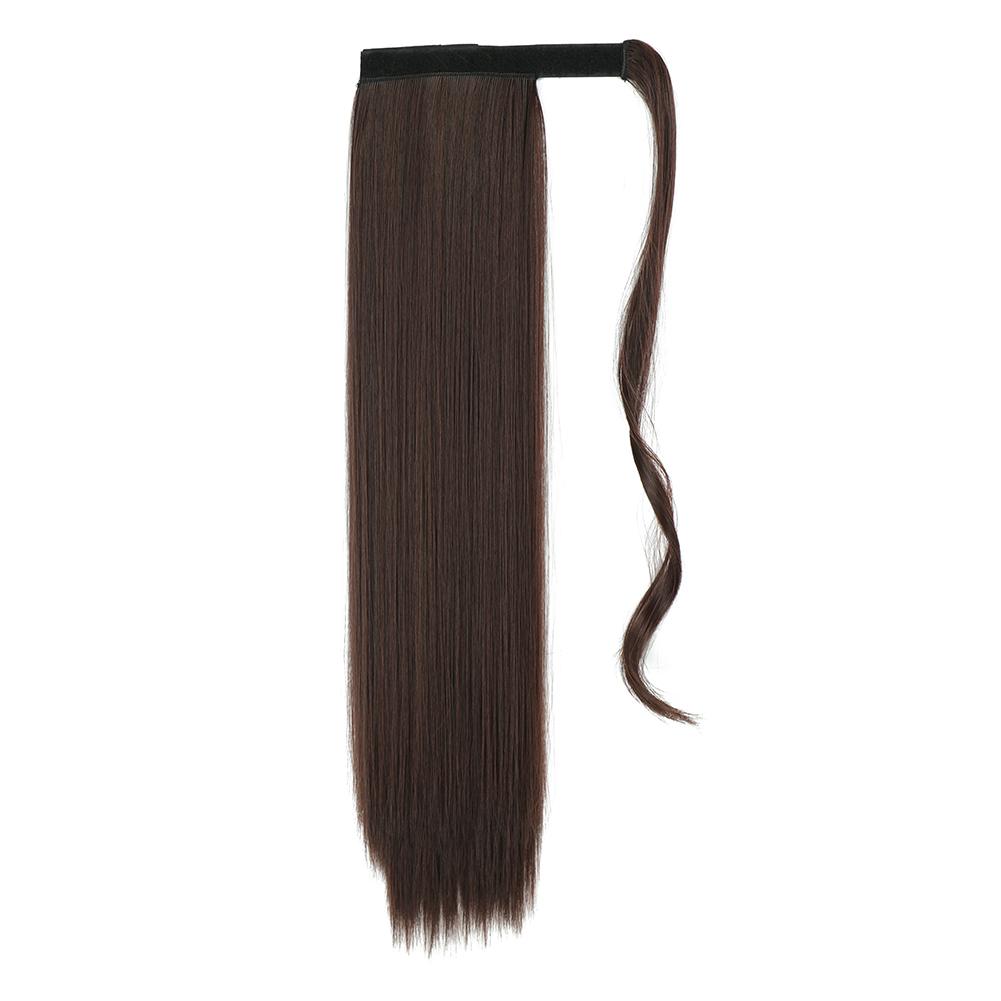 MISS WIG Women's Silky Straight Synthetic Clip In Drawstring Ponytail Hairpieces for Women Hair Extension
