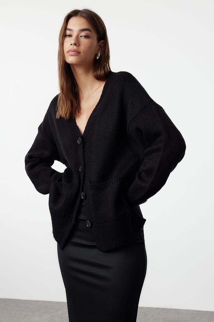 Women's Elegance Style Cardigan Stone Basic Soft Textured Knitwear Cardigan