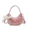 Single Purse Bow Shoulder Crossbody Bag With Pearl Pendant For Fashion Daily