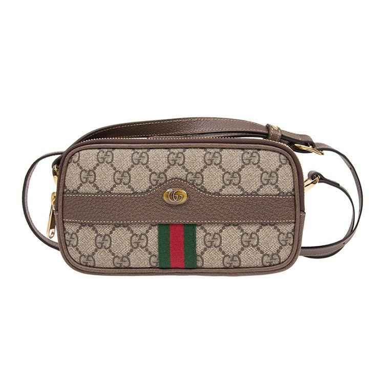 

Gucci Ophidia Metal Double G Oval Enamel Detail Logo Stripe Webbing Canvas And Leather Trim Mini Shoulder Bag Women shoulder bag 546597-96IWS-8745 Box(Basic Set+Box)