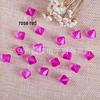 6-10mm Transparent White Double-Pointed Acrylic Beads for DIY Jewelry Crafting