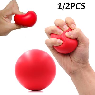 1-2 Peças Bola para Exercício de Mão Treinamento de Reabilitação Fortalecedor de Pegada Bolas para Adultos Flexibilidade Silicone Massagem para Alívio do Estresse Bolas para Dedos