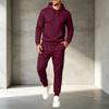 Men's Pullover Hoodie Sweatshirt Athletic Set Casual Training Workout Sweatsuit