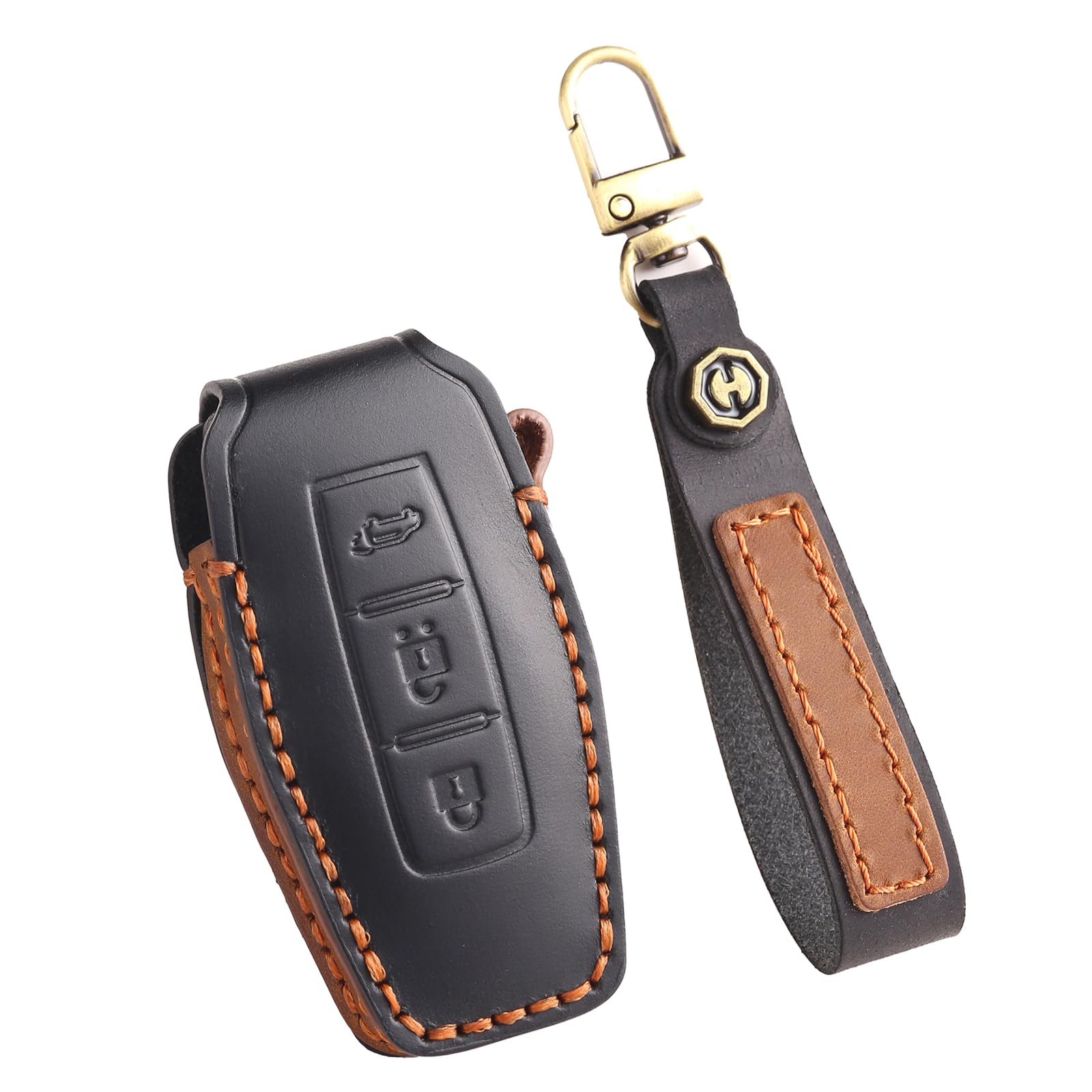 

[онто] Чехол для ключей Mitsubishi, Держатель для ключей, Кожаный чехол для ключей, Новый Outlander, PHEV Outlander, GN0W, M чёрный