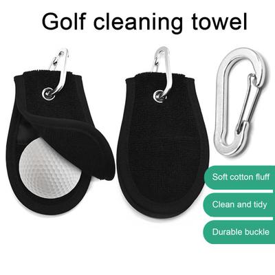 Golf Ball Towel Soft Absorbent Small Golf Ball Towel with Clip