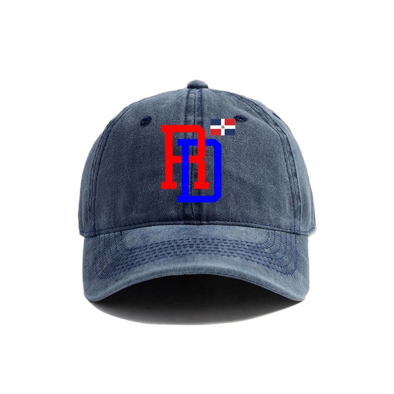 DR Dominikanische Republik Flagge Baseballkappen Used Hüte Dad Cap Unisex Damen Retro Outdoor Sommer Verstellbar Stolz Dominikanische Hüte
