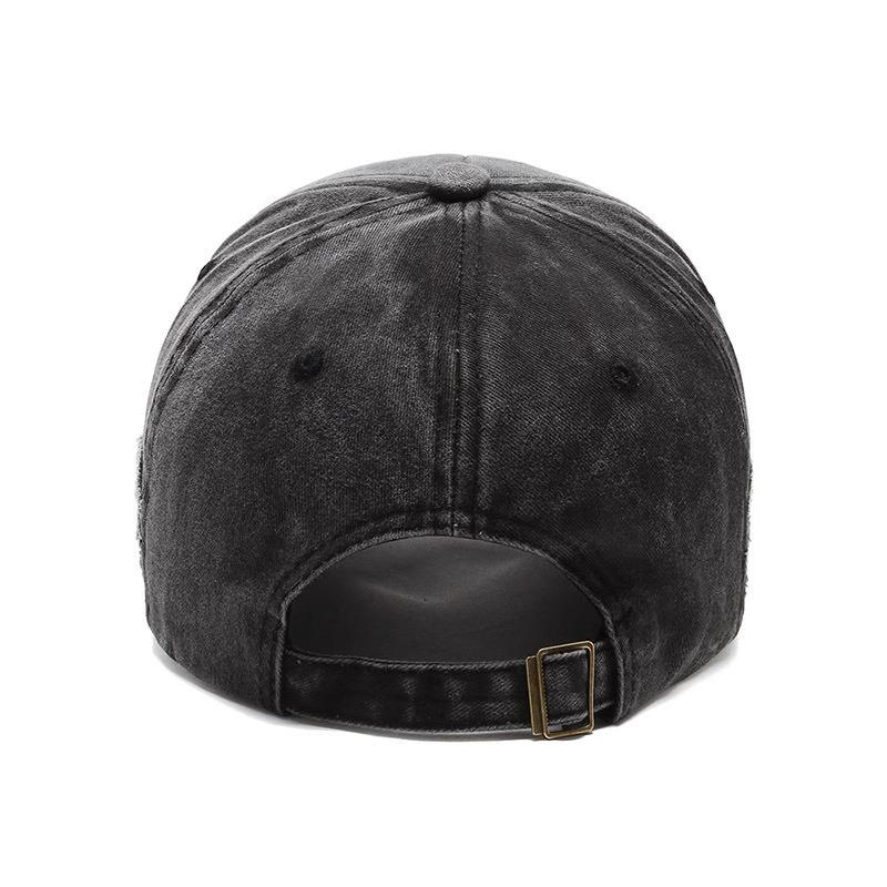 Hat Men and Women Spring and Summer Torn Edge Cowboy Hat Washing Old Baseball Hat Outdoor Sunshade Fishing Hat Trend