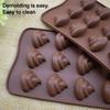 DIY Backsets für Kinder Lustige Kacke Schokoladenform, 15-Kammer Silikonform, Antihaft Hitzebeständig Mehrzweck Küchenwerkzeug Dessertform