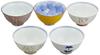 Hasami Fukumine Assorted Designs Rice Bowl 52549 Ware, Kiln, (small), 5-piece Set,