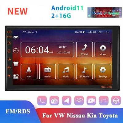 Radio 2din Android 7inch Car Multimedia Player Stereo Receiver GPS Tape Recorder for Volkswagen Nissan Hyundai Kia Toyota
