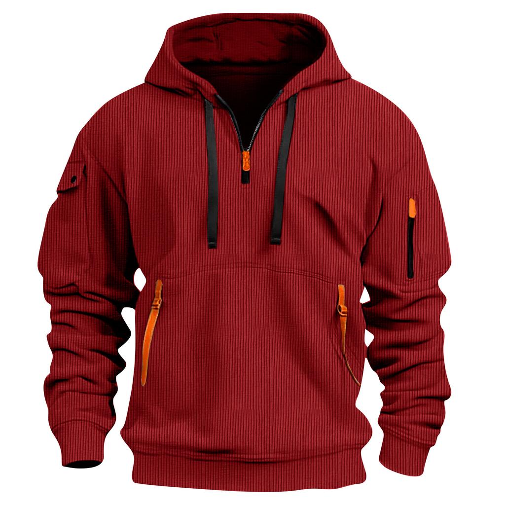 2025 Autumn and Winter New Hooded Casual Jacket Zipper Cardigan Trendy Men's Sweatshirt