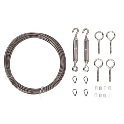 Strings Light Hanging Kit Stainless Steel PVC Coating Turnbuckle Wire Tensioner Kit for Hanging