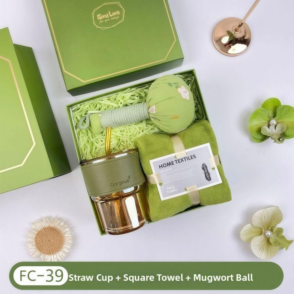 3IN1 Souvenir Gift Set Stylish Design Fan/Towel/Cup Practical Gift Sets with Paper Bag Luxury Gift Box Set Personalized Gifts