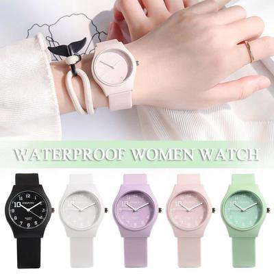 1Pcs Candy Color Quartz Watch 36mm Boys And Girls School Student Quartz Watches Ins High Beauty Female Fashion Clock Watch