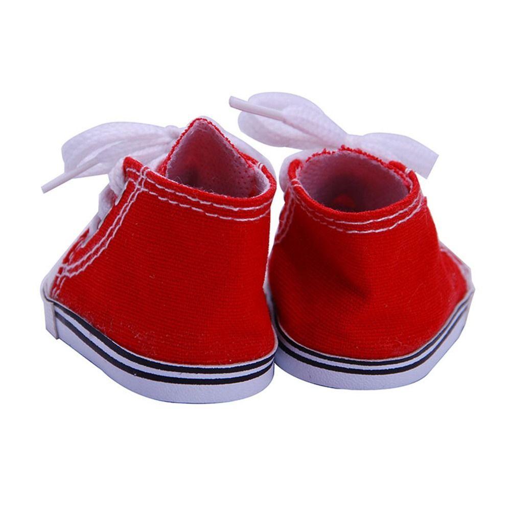 For 18-inch Doll DIY 43cm Doll Shoes Cloth Shoes Sneakers Casual Wear Shoes Clothes Accessories