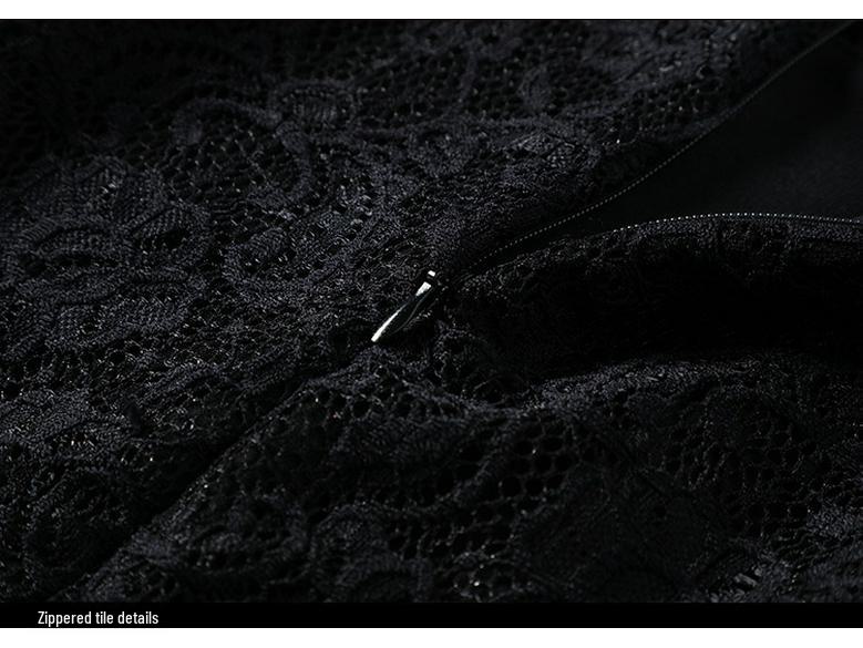 Non-Returnable Embroidered European & American Palace Style Lace Dress, Hip-Wrapped Design, Plus Size Women's Elegant Skirt