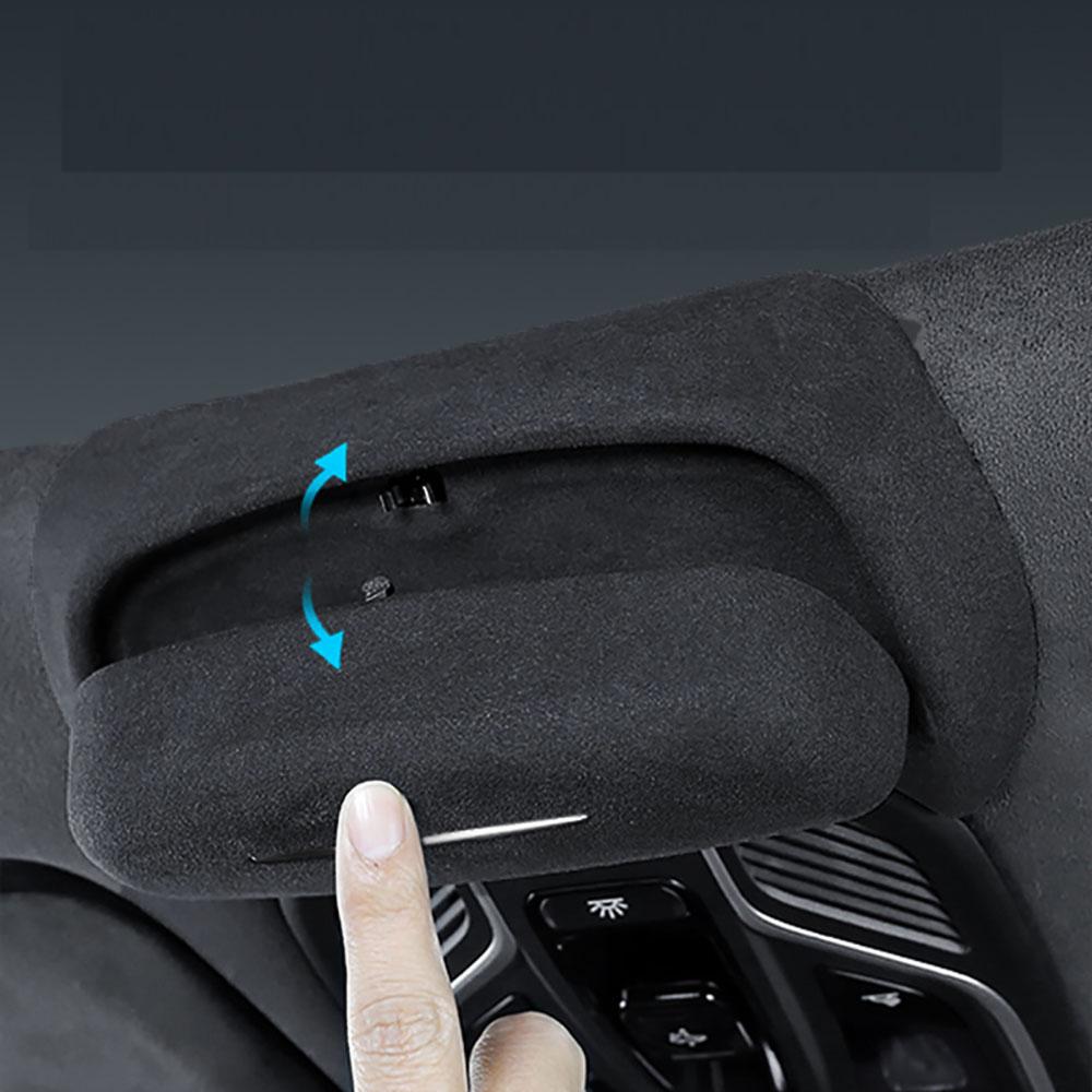 Glasses Holder Automobile Sunglasses Storage Case for Geely Monjaro L Flocking