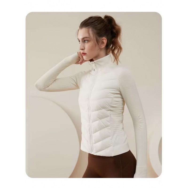 Womens Lightweight Short Down Jacket With Duck Fill Slim Fit Outdoor Yoga Winter Layering