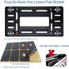 BGGTMO Front License Plate Mounting Kit- License Plate Bracket Holder Frame- Universal Bumper Car Tag Frame Mount Adapter With Stainless Steel Screw