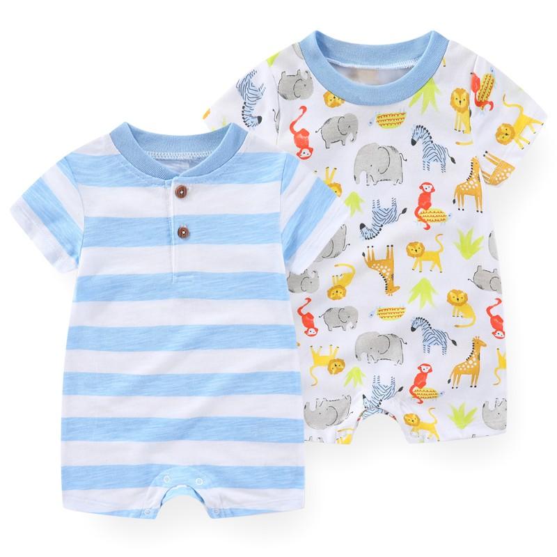 2 Pieces Baby Boy Girl  0-9months Casual Fashion Prints Sleeveless Baby Onesies  Four Seasons