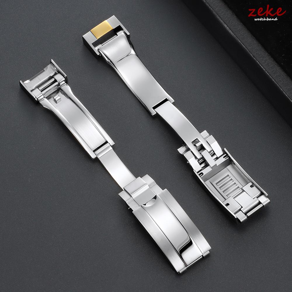 9x9mm Uhrenschließe für Rolex DAYTONA SUBMARINER GMT Uhrenarmband Verschluss Edelstahl Feinjustierung Druckknopf Sicherheits-Faltschließe