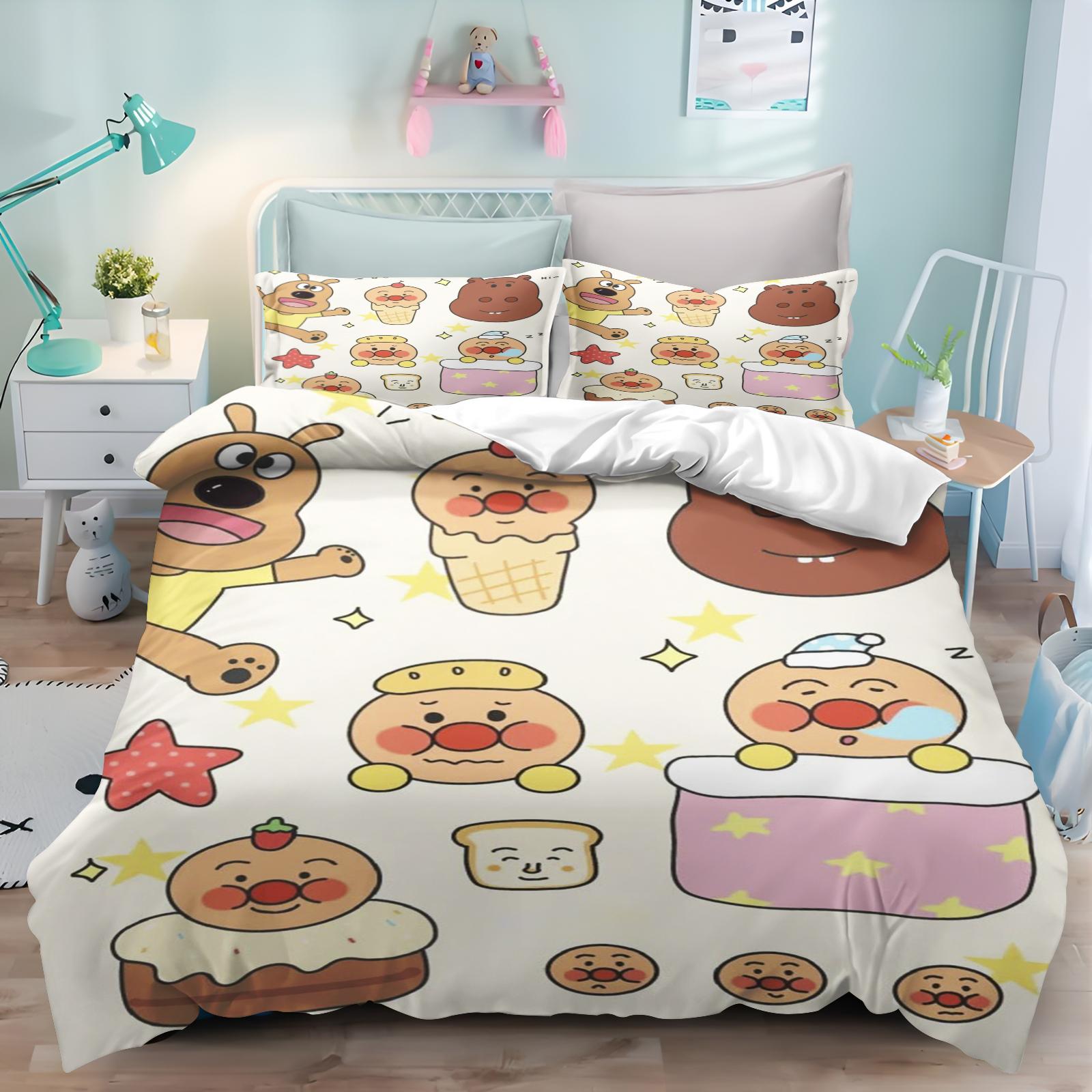 Детский пододеяльник Хлеб Супермен Декор Мультяшный Набор для детской спальни Пододеяльники 100% Наволочка Детский постельный комплект Праздничные подарки 90x200cm