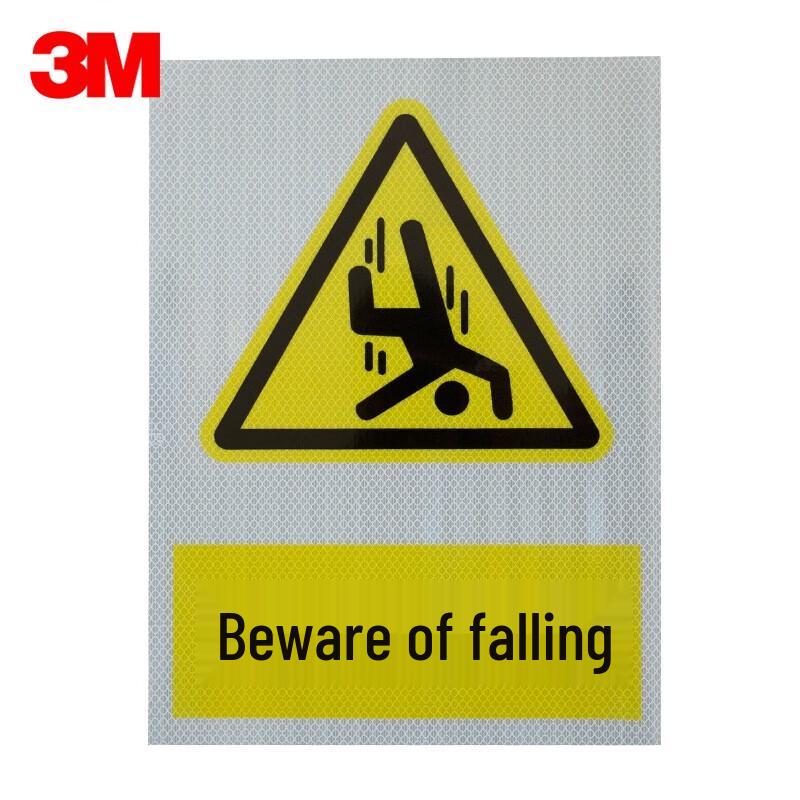 3M Reflective Caution Falling Warning Sign