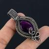 Purple Flash Labradorite Jewelry, 999 Copper Wire Wrapped Pendant Handmade Gemstone Jewelry, Gifts For Wife Brand New Pendant
