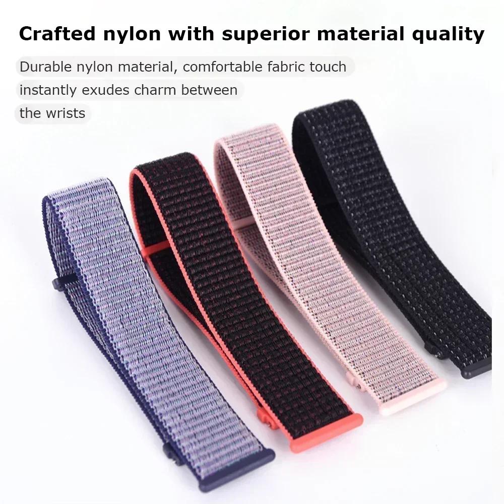22mm 20mm Nylon Loop Band For Amazfit BALANCE/Active2/bip 6 5/GTR 4 3 PRO/GTS 4 2mini 3 Sport Bracelet Samsung Watch 7 6 5 Strap
