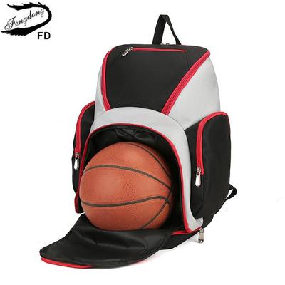 Mochila de fútbol Fengdong, bolsa de transporte para pelotas de baloncesto, Mochila deportiva ligera impermeable a la moda, mochila escolar de gran capacidad para hombres