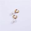 Metal Stainless Steel Hoop Earrings Vintage Large Pearl Charm Earrings 2026
