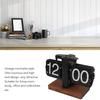 Digital Flip-Down Clock, Vintage Retro Digital Flip-Down Clock, Battery Operated, Easy to Read, Smooth Base, Refined Surface, Versatile Placement (Bla