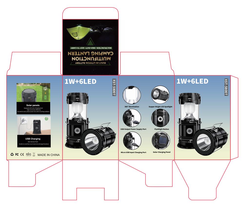 Multifunctional Outdoor Solar LED Camping Light