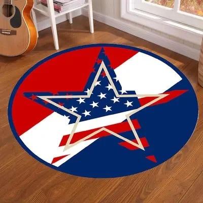 Galaxy Earth Moon Round Carpet Home Decoration Living Room Bedroom Floor Anti-Slip Mat Bathroom Kitchen Absorbent Floor Mat