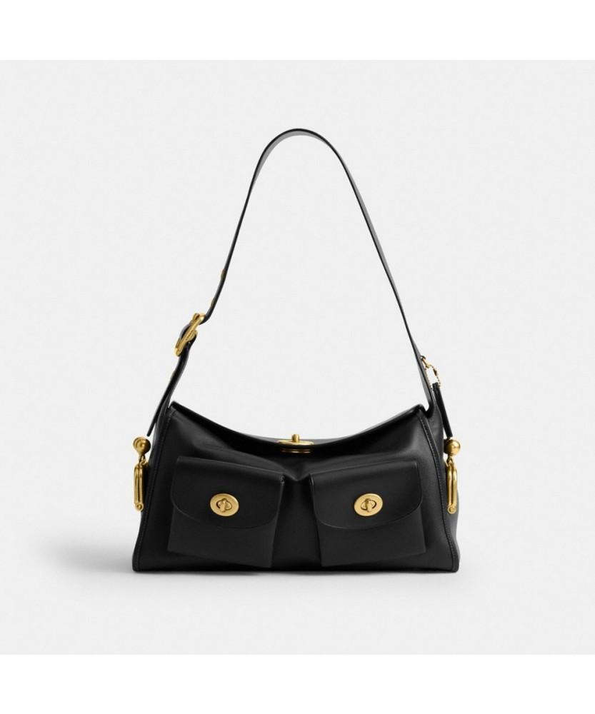 Coach Turnlock Haversack Bag Cdz12 B4/Bk