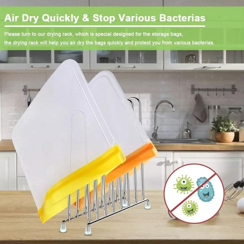 20PCS Reusable Thick Silicone Food Storage Bags Zip Lock Freezer Bag Leak Proof