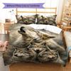 Wolf Art Pattern Bedding Set Quilt Cover Pillowcase Home Decor Gift (1 * Duvet Cover + 2 * Pillowcase, Without Core)